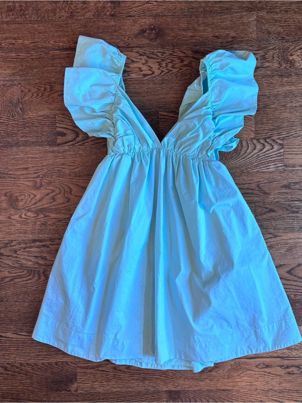 Pants Store Puff Sleeve Mini Dress in Light Blue | Women’s Medium
